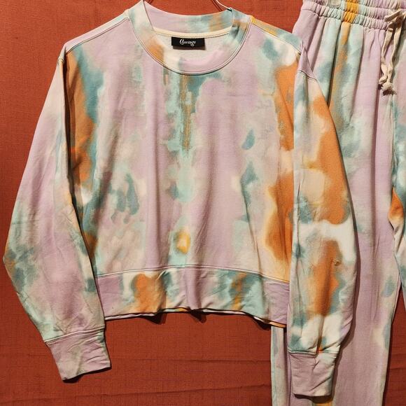 Sz Medium Soft Serve Swirl Lounge Set - Cravings by Chrissy Teigen Purple Green - Picture 4 of 11